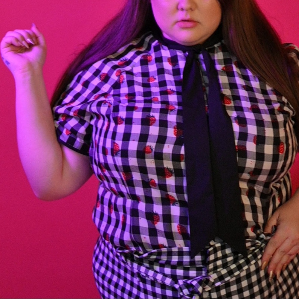 Unique Vintage Strawberry Button Up